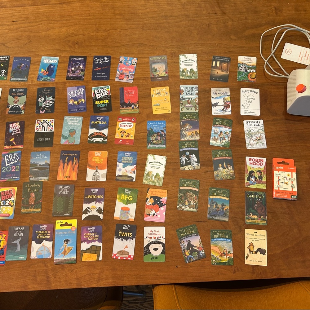 Yoto player + more than 70 cards + card case